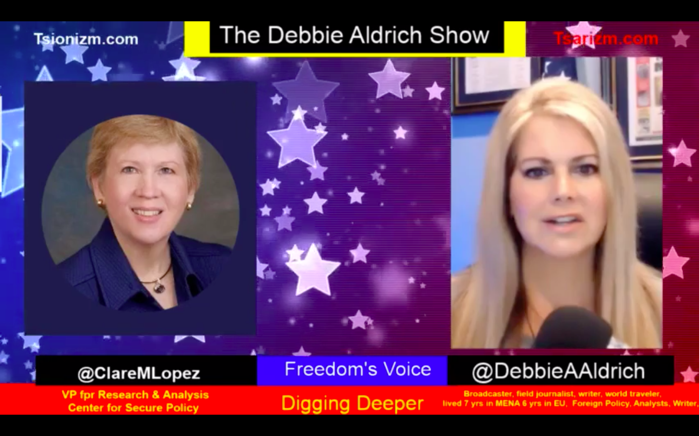 Debbie Aldrich Digs Deeper With Clare Lopez, Center For Secure Policy-Women That Joined ISIS, What Now?