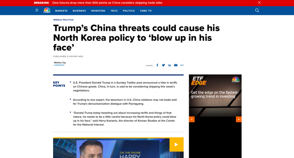 Leftist Financial Media Disparages Trump In Trade Dispute With China