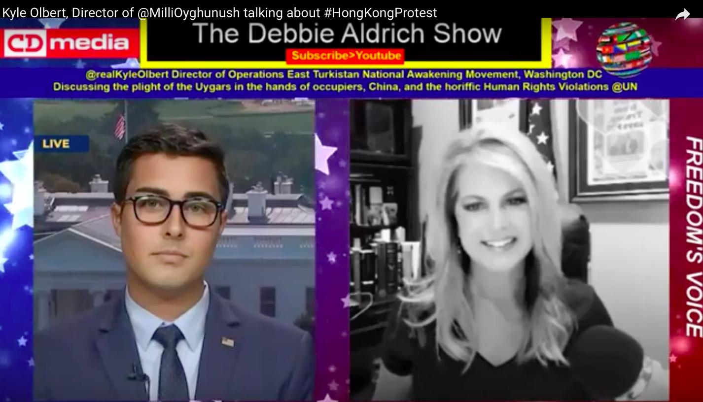 Debbie Aldrich Digs Deeper With Kyle Olbert, Director of @MilliOyghunush Talking About #HongKongProtest