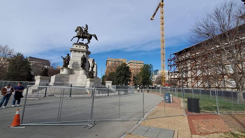 PHOTOS: 'Free Speech Cages' Installed In Virginia Ahead Of Rally