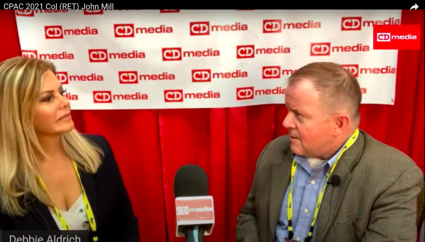 CDM At CPAC 2021: Debbie Aldrich With Col John Mills, US Army (RET)