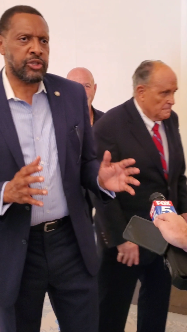 CNN Corners Giuliani At Presser, Vernon Jones Physically Defends The Mayor, Calls Biden A Bigot