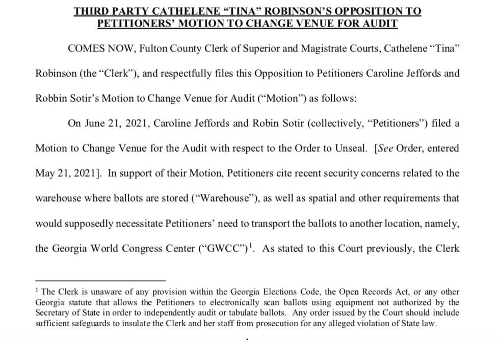 Fulton County, GA Gave Auditors Too Small A Venue To Function, Now Objections Filed To Prevent Move To Bigger Space Needed
