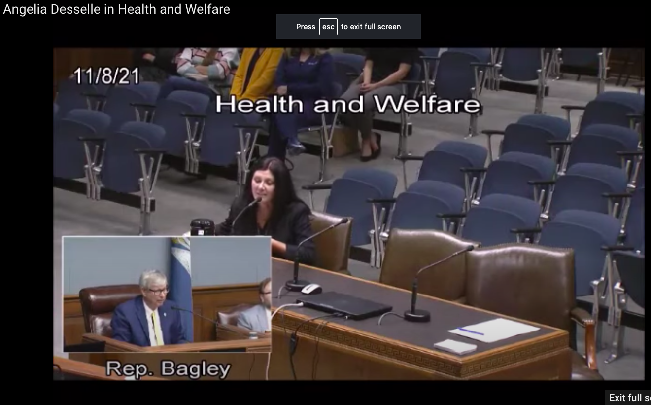 Vaccine-Injured Angelia Desselle Testifies In Front Of Louisiana State House And Health And Welfare Board In Baton Rouge