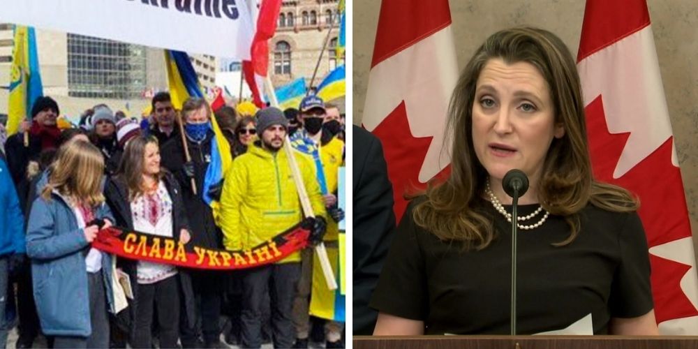 Trudeau’s deputy PM participated in protest featuring pro-Nazi banners and flags