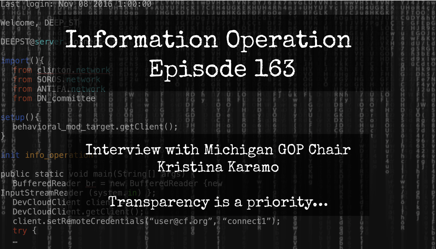 IO Episode 163 - Michigan GOP Chair Kristina Karamo