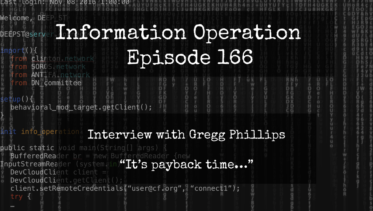 IO Episode 168 - Gregg Phillips Says It's Payback Time