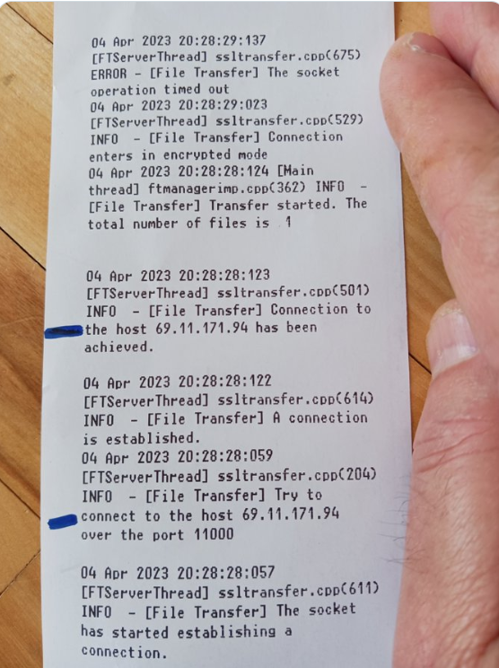 Voter Spots Internet Connectivity Via Tabulator Tape From Dominion Voting System