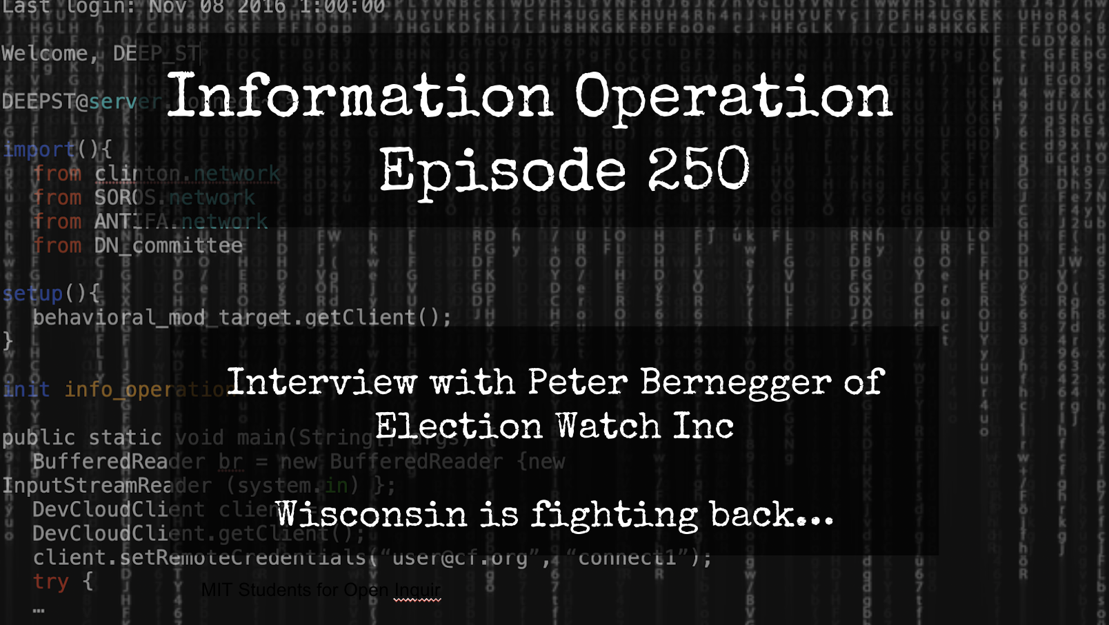 IO Episode 250 - Peter Bernegger - Wisconsin Is Fighting Back Against Election Fraud 6/7/24