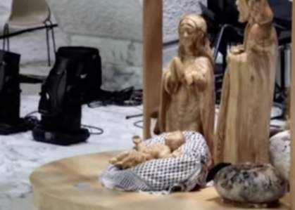 Pope Francis Inaugurates Nativity Scene In Vatican With Baby Jesus In Palestinian Keffiyeh