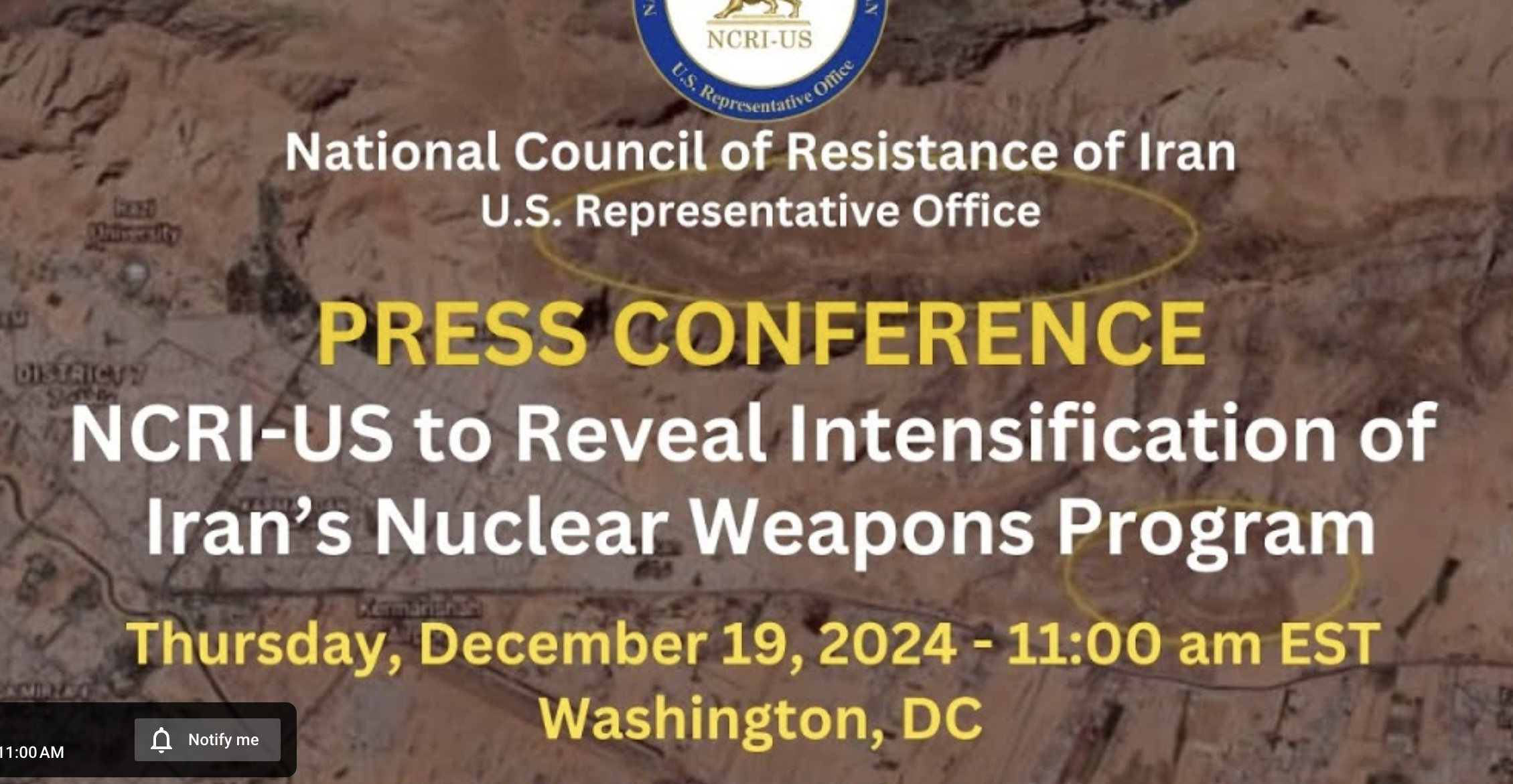 NCRI-US to Reveal Intensification of Iran's Nuclear Weapons Program