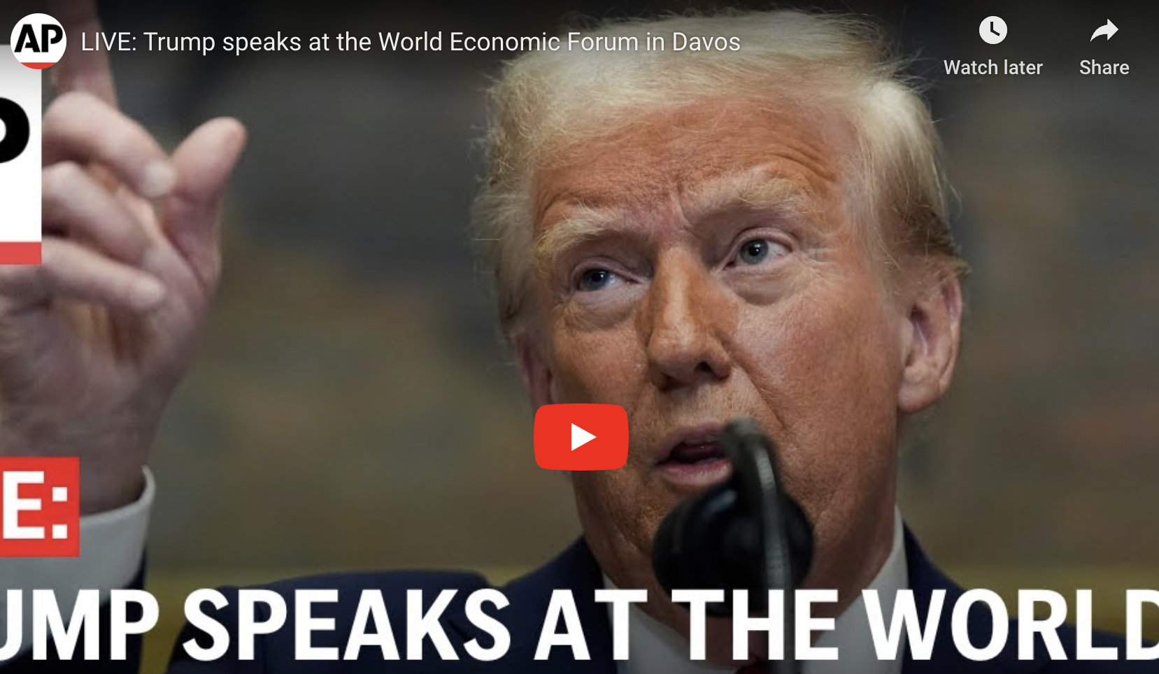 Watch President Trump Address WEF