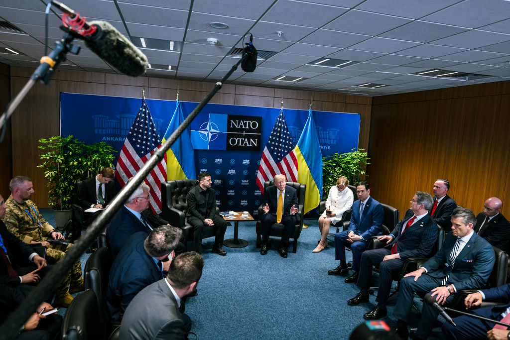 President Trump meets President Zelensky at the 2026 NATO Summit