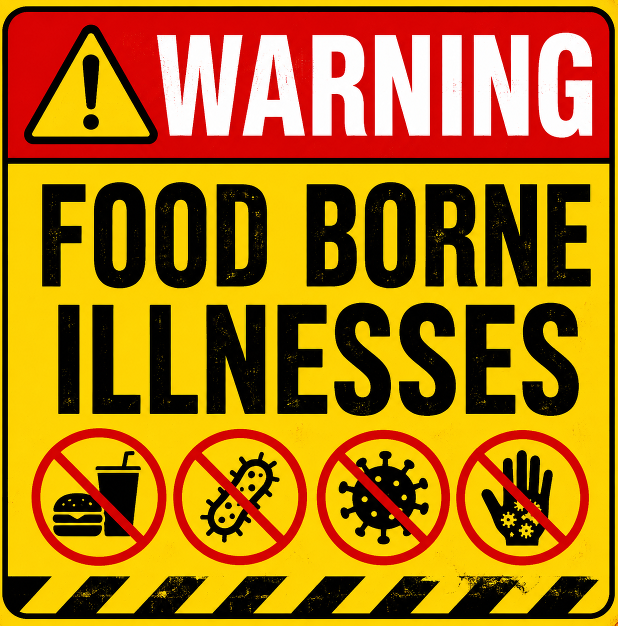 Parasites and food safety warning graphic