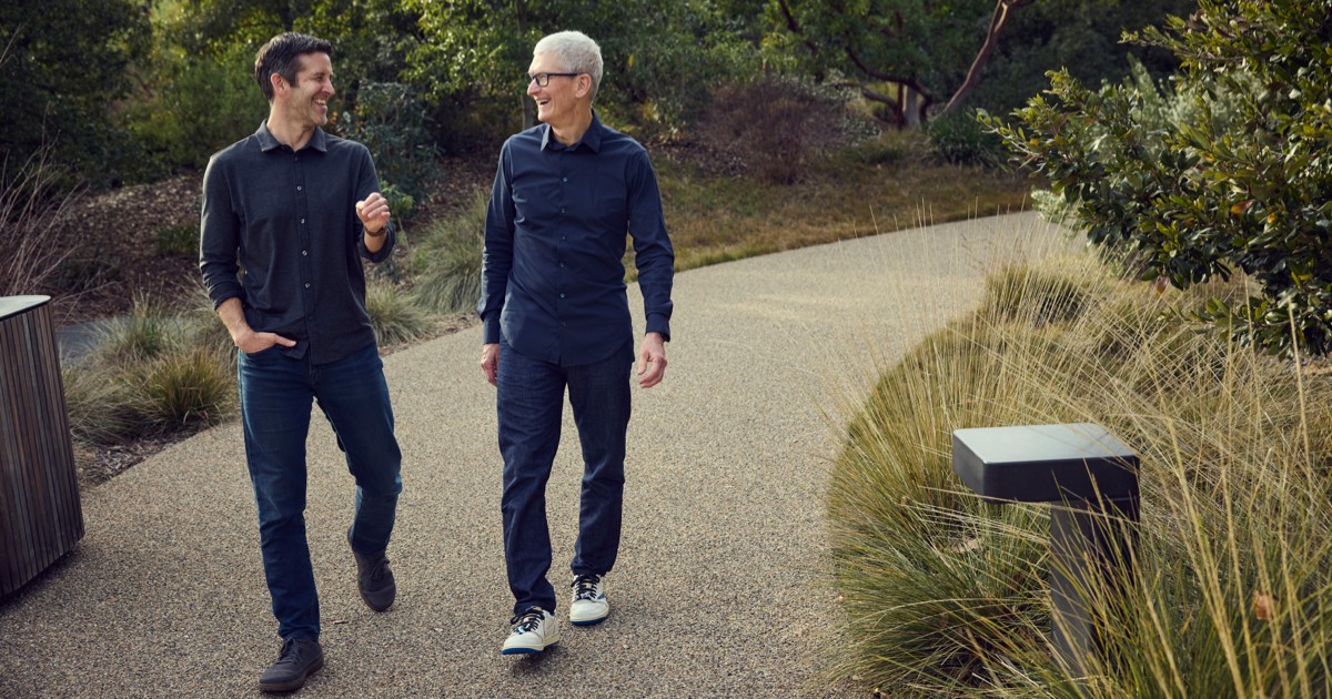 Tim Cook and John Ternus