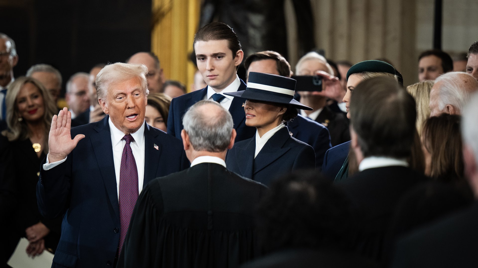 President Donald Trump at his inauguration, January 2025