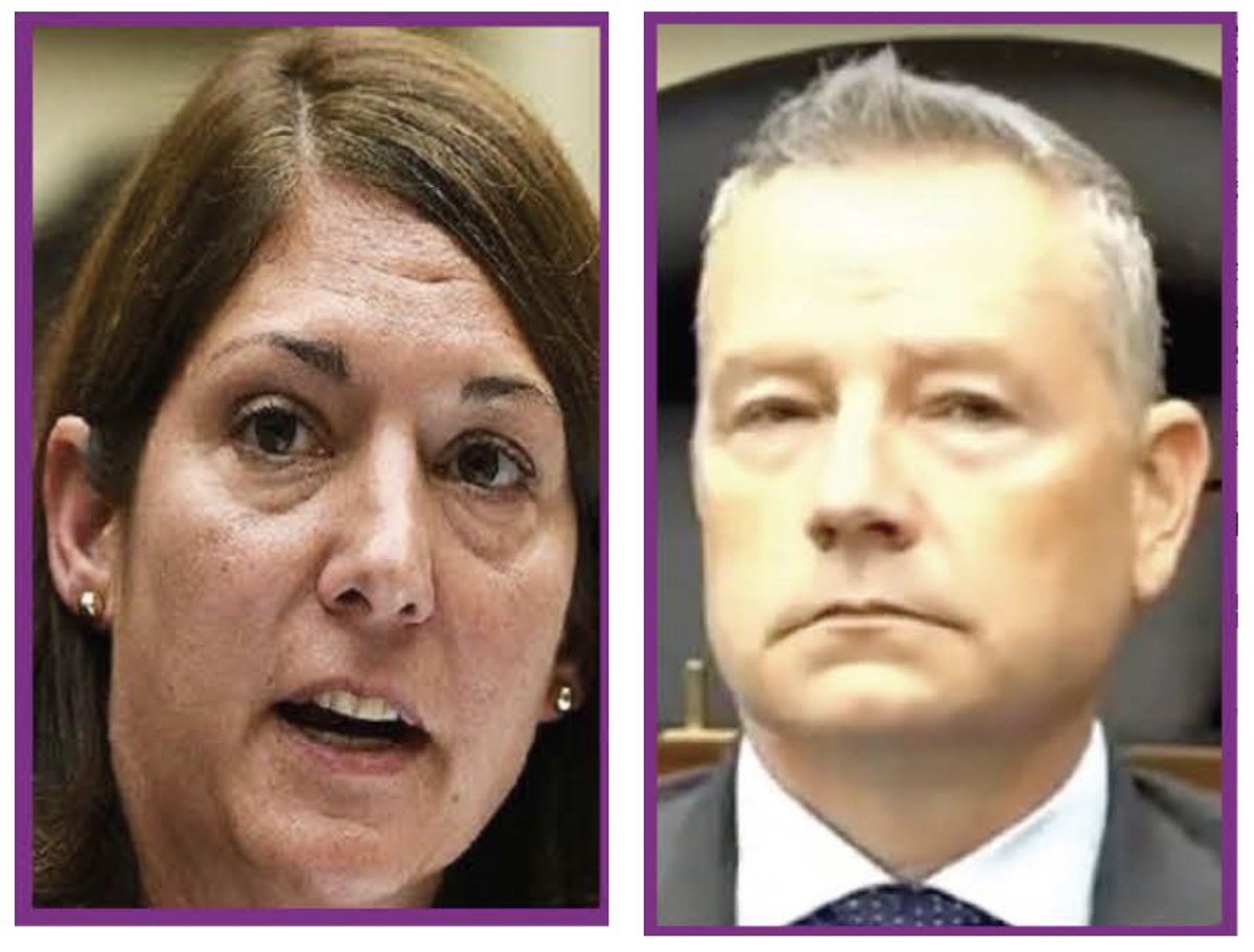 Portraits of former FBI officials Nikki Floris and Bradley Benavides
