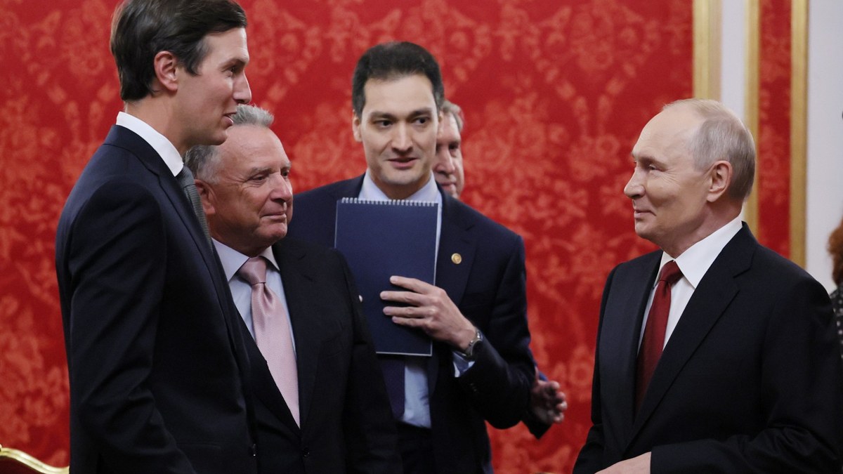 Vladimir Putin meets with Steve Witkoff and Jared Kushner at the Kremlin