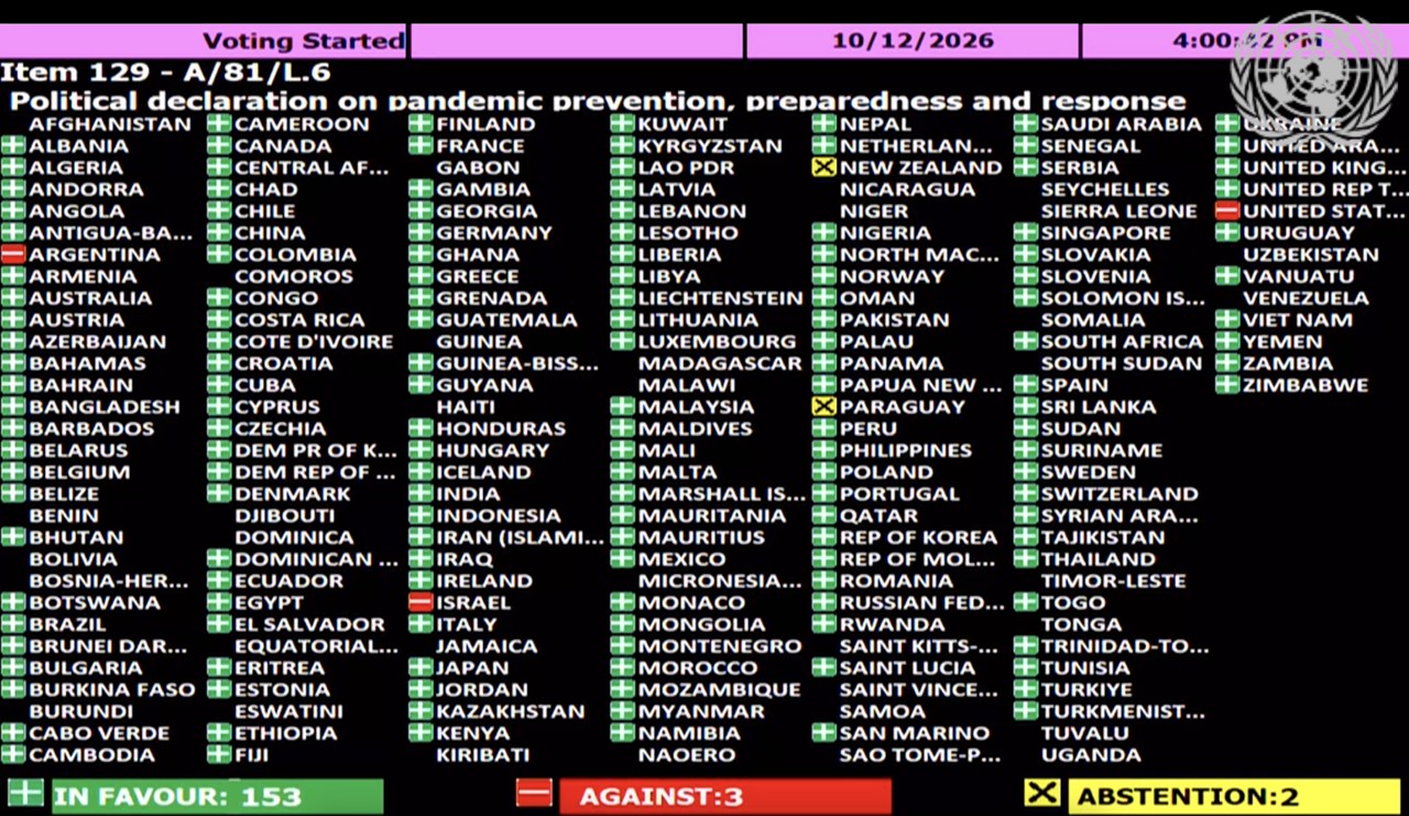 Screenshot, UN Declaration